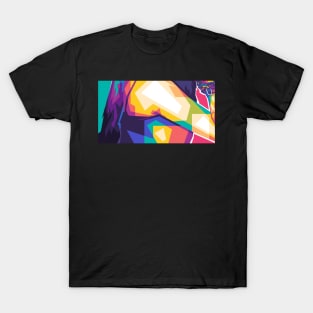 pop art lady sleeve T-Shirt